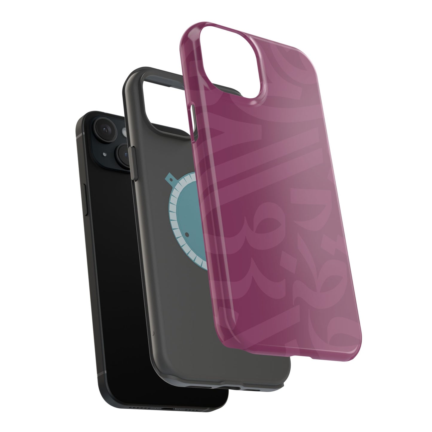 Pink calligraphy Design - Iphone Magnetic Tough Case