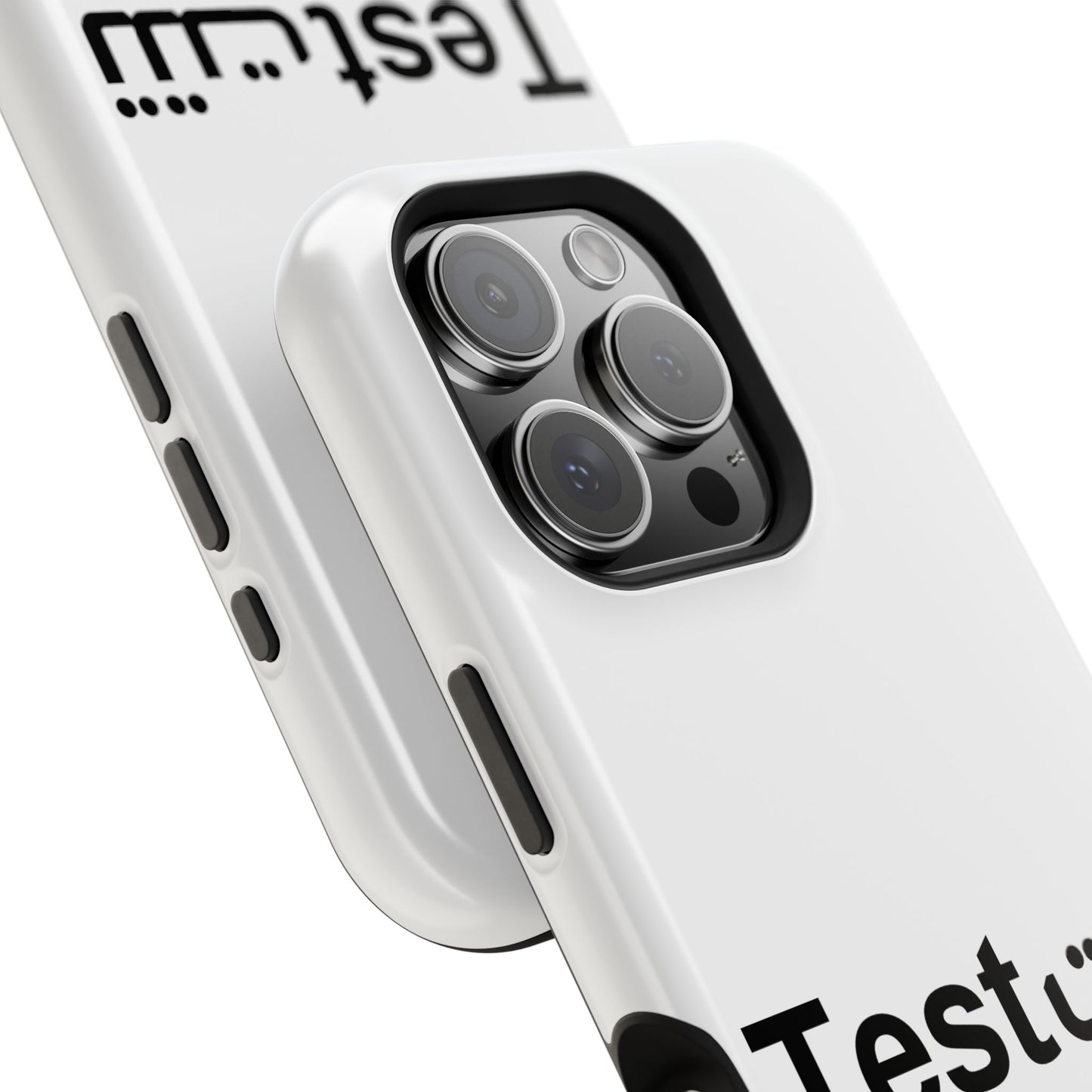 Magnetic Impact-Resistant Phone Case — Minimal "Test" Bilingual Design