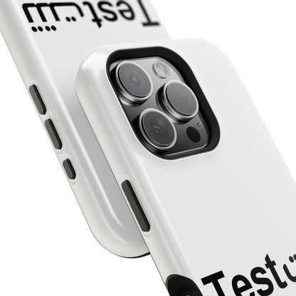 Magnetic Impact-Resistant Phone Case — Minimal "Test" Bilingual Design