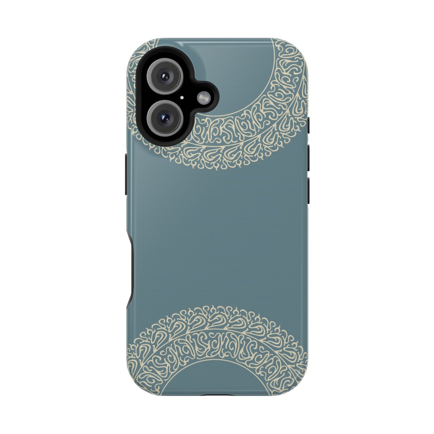 Beige geometric circle  Design - Iphone Magnetic Tough Case