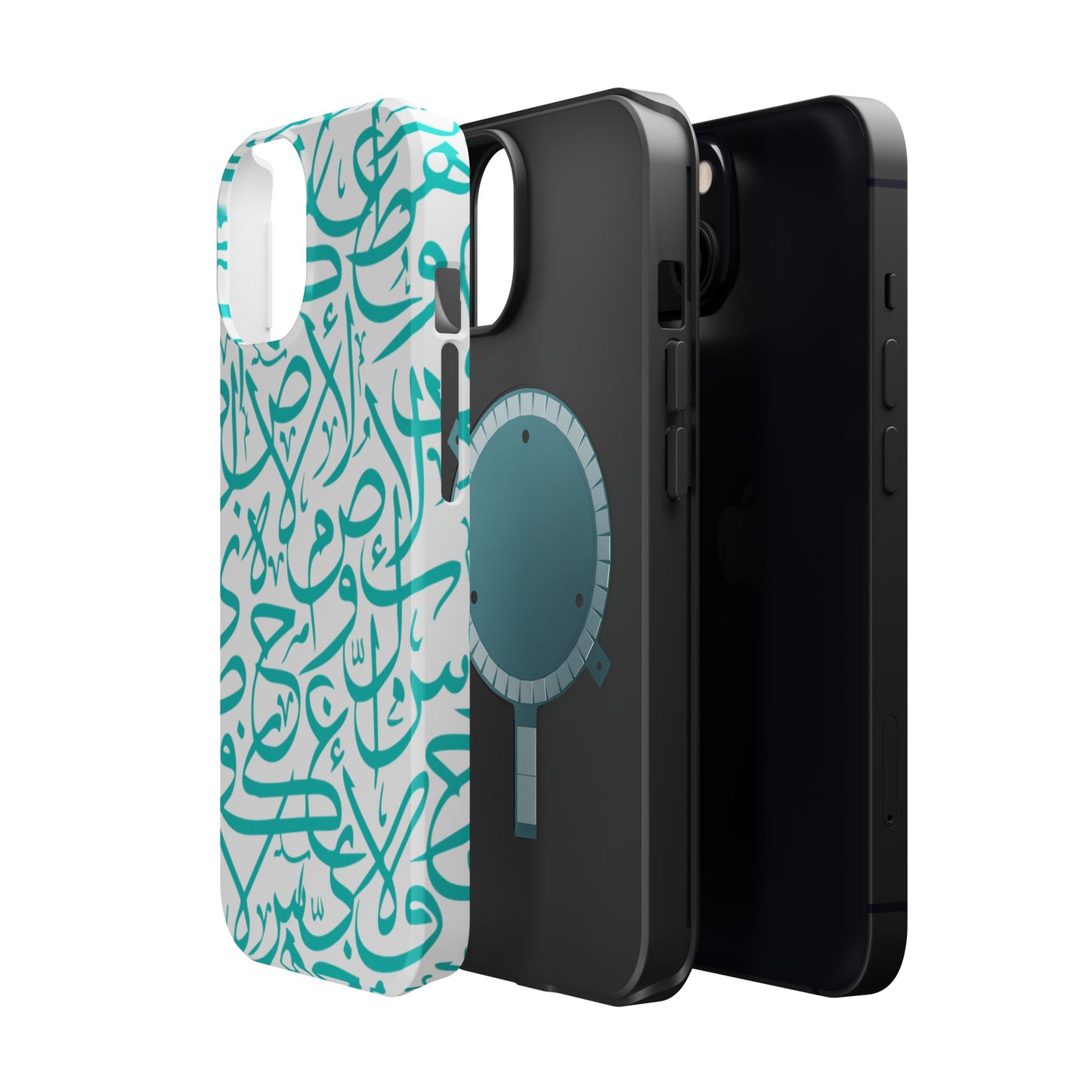 Beige and Blue Arabic Letters  Iphone Magnetic Tough Cases