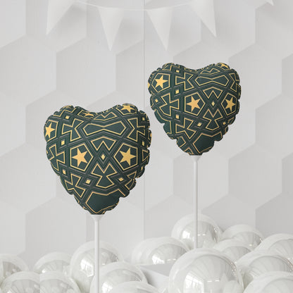 Heart-Circle Shaped Decorative Balloon - 11" Star Pattern