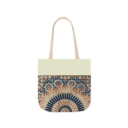 Moroccan Design Tote Bag, 3-Color Straps
