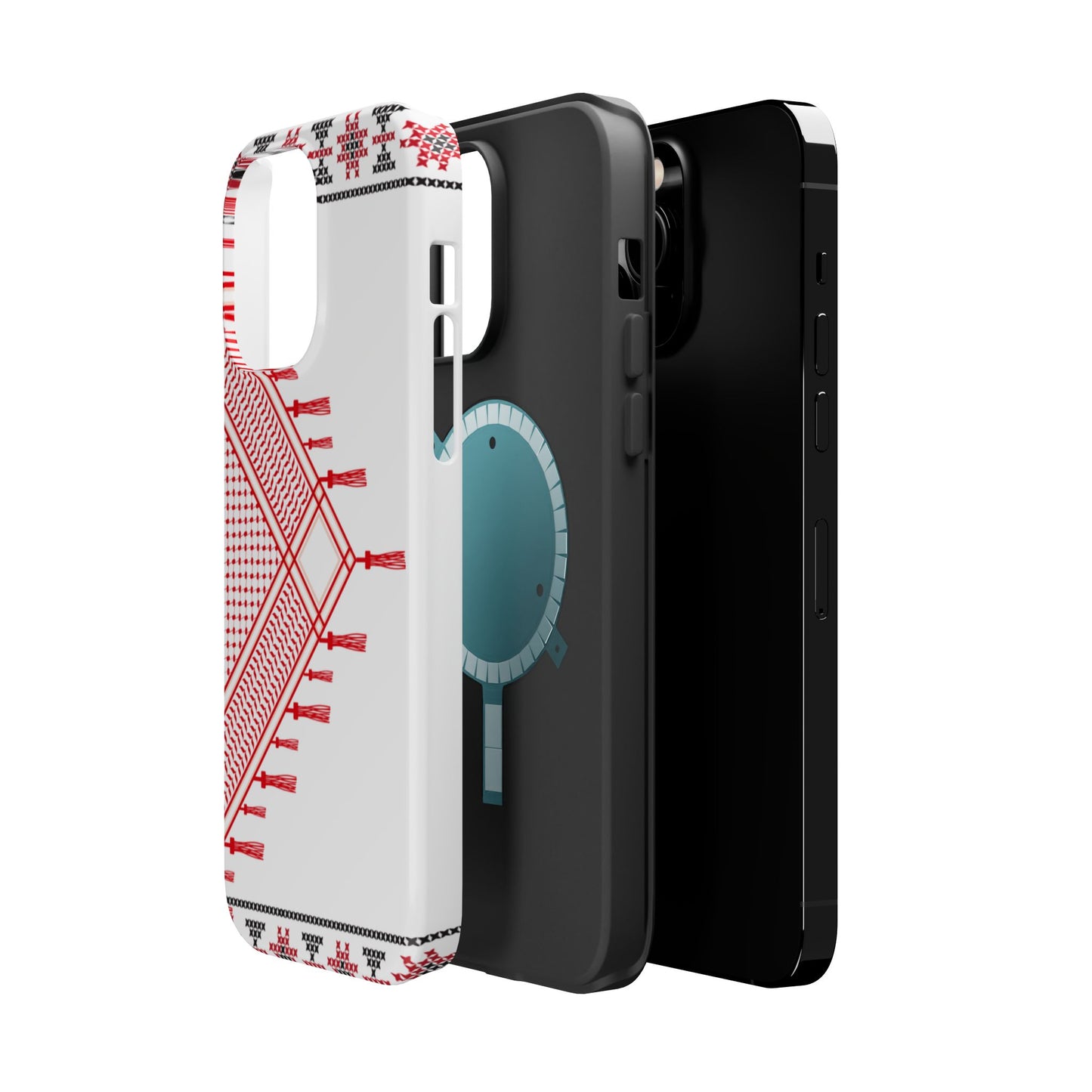 Red and White Hattah Design Iphone Magnetic Tough Case