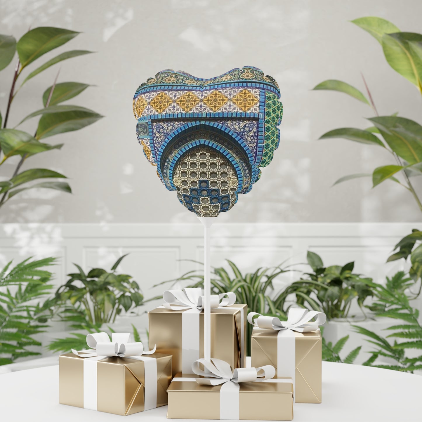Aqsa Heart-Circle Shaped Decorative Balloon - 11" Star Pattern