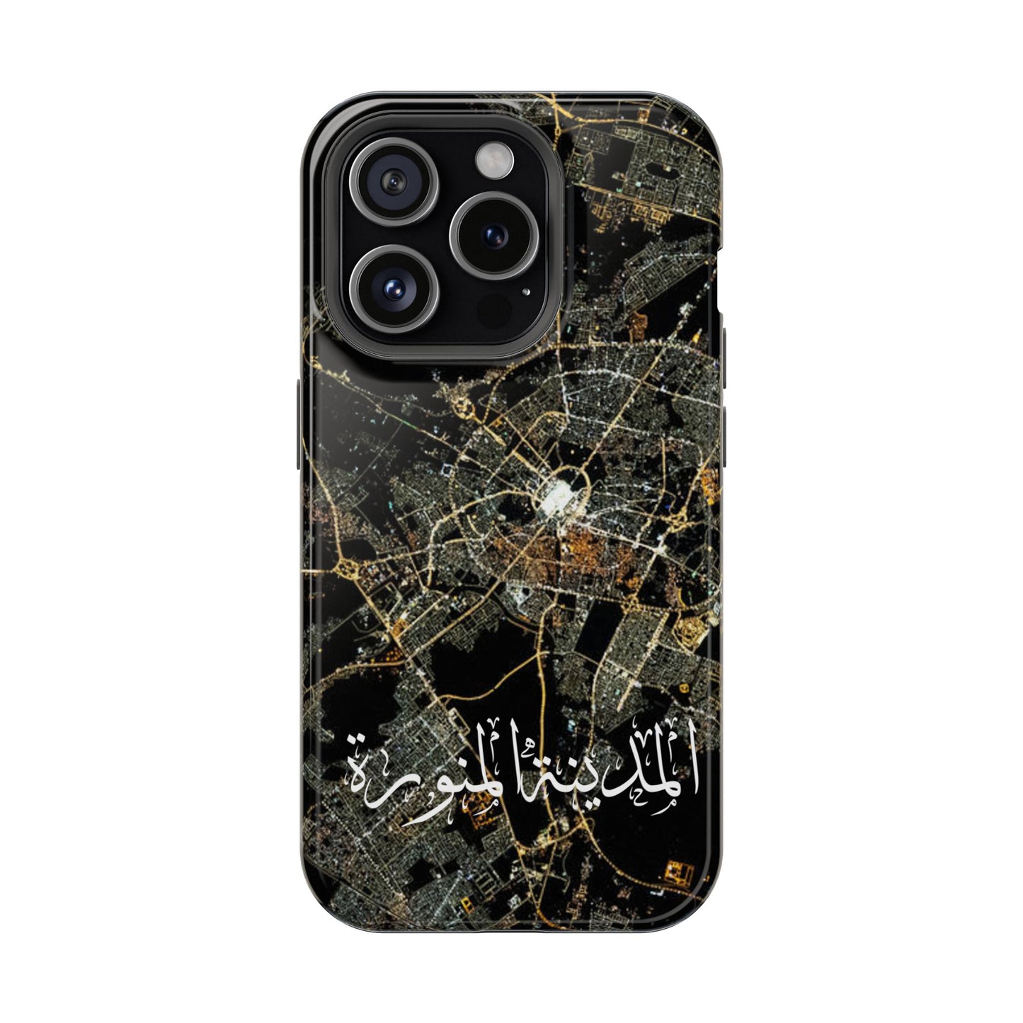 Al Madina Munawarah from Space - City of Lights- Iphone Magnetic Tough Cases