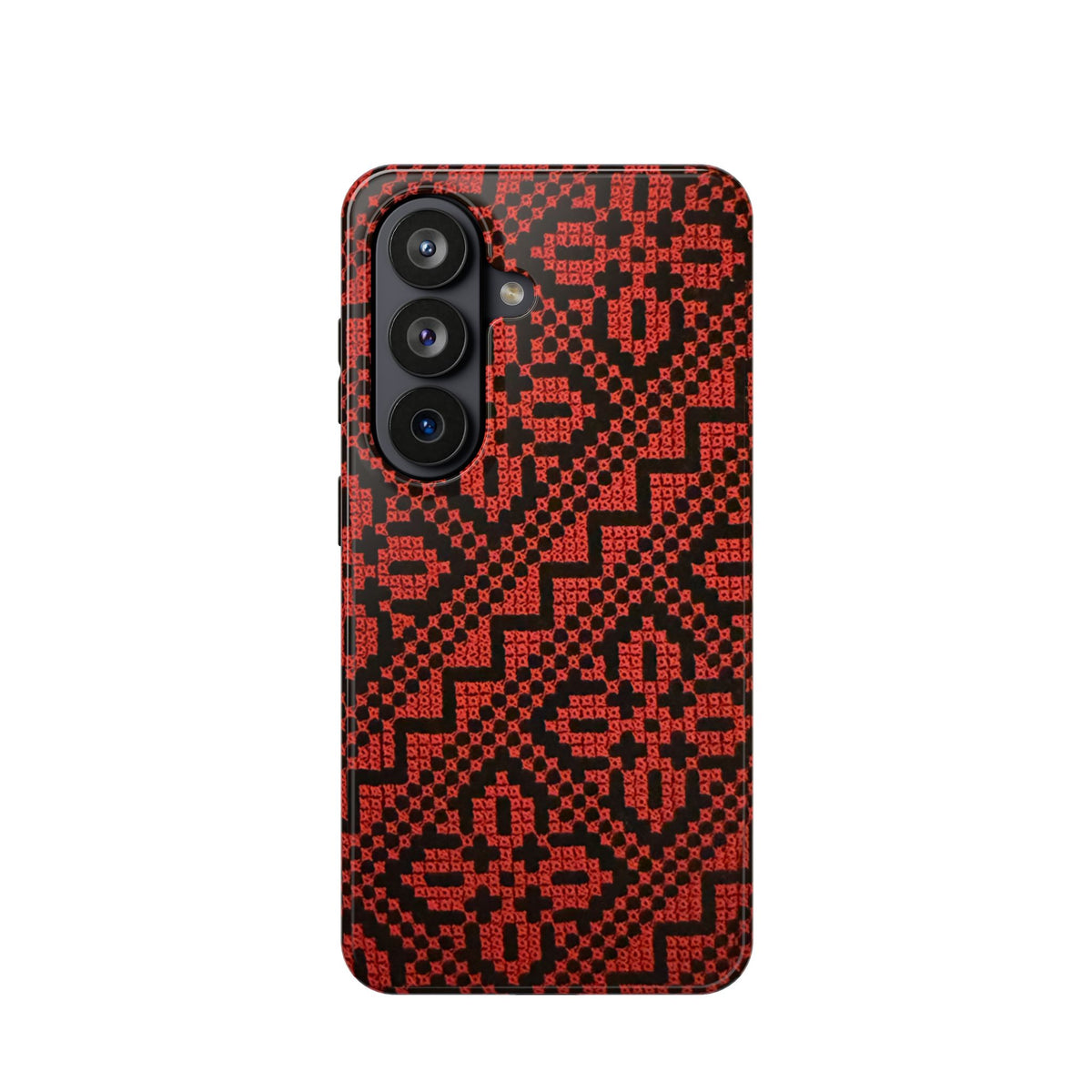 Red and Black Tatreez Design - Iphone Magnetic Tough Case