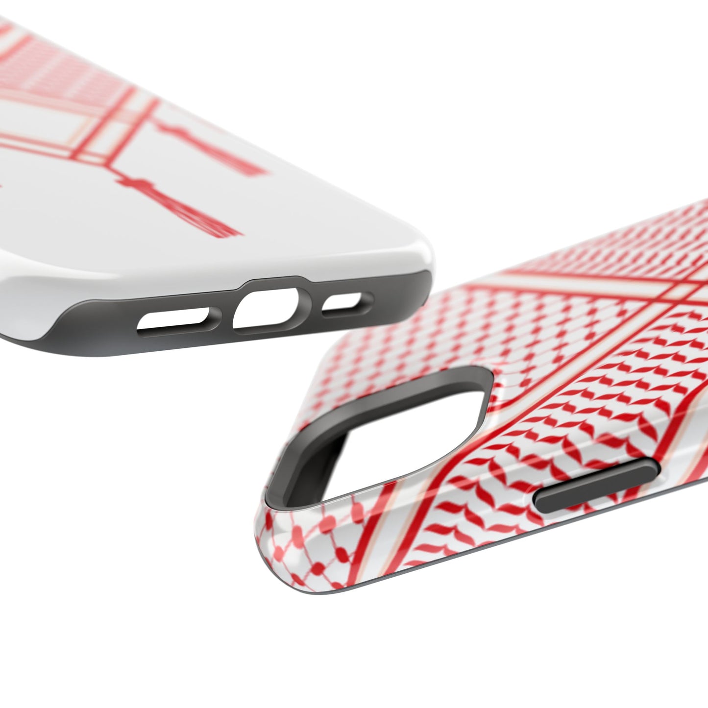 Red and White Shmagh Design Iphone Magnetic Tough Case