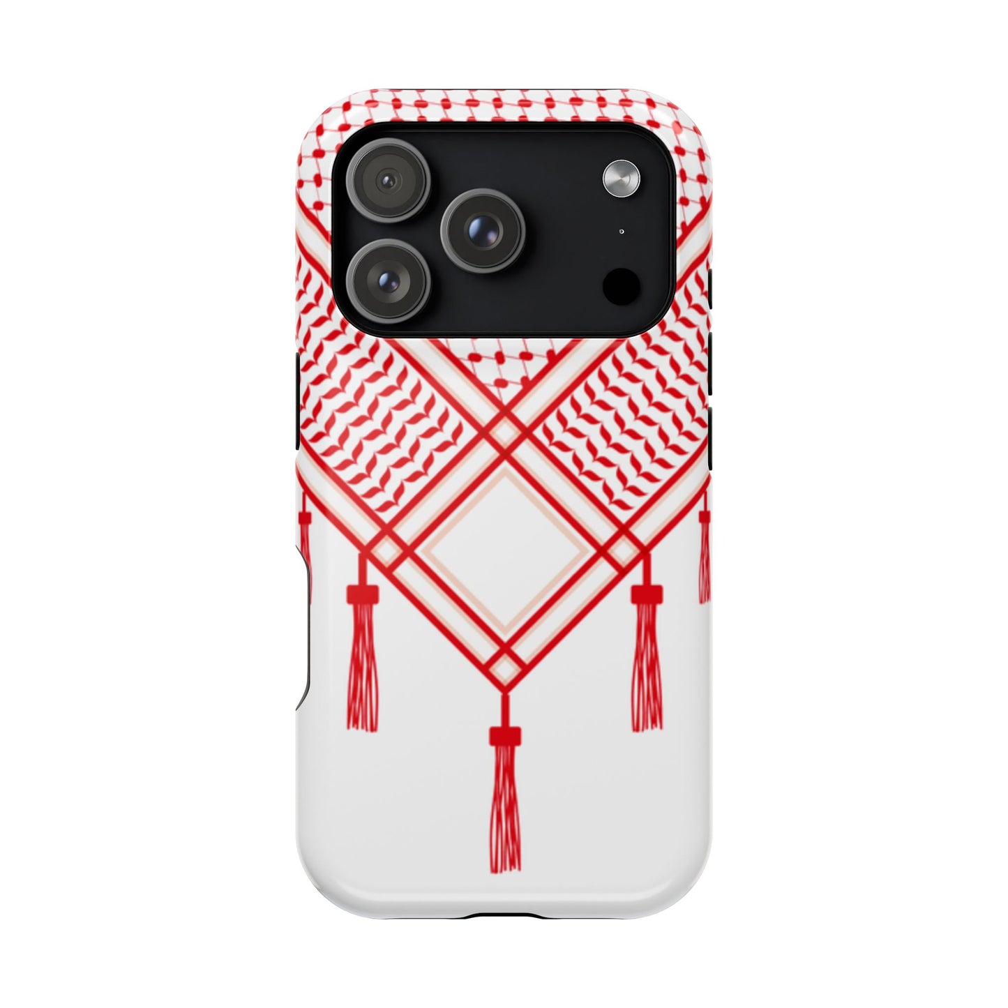 Red and White Shmagh Design Iphone Magnetic Tough Case