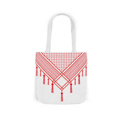 Red and White Shmagh Design Tote Bag