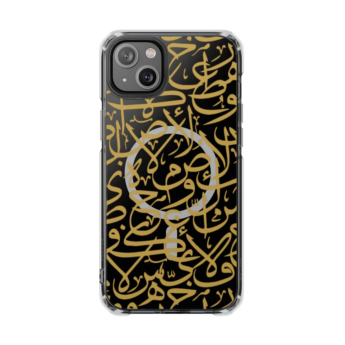Golden Arabic calligraphy Letters  MagSafe Clear Phone Case
