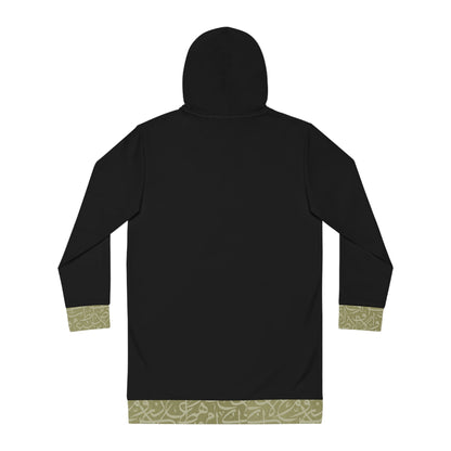 Olive green Arabic calligraphy  Design - Stylish Women's Hoodie Dress