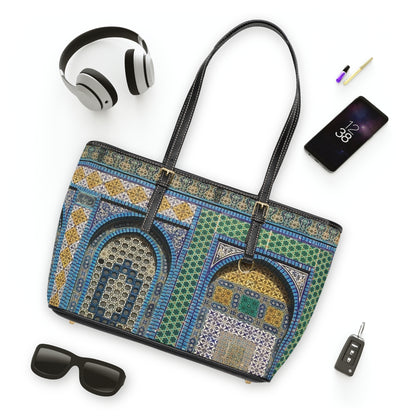 Aqsa Pattern Leather Shoulder Bag