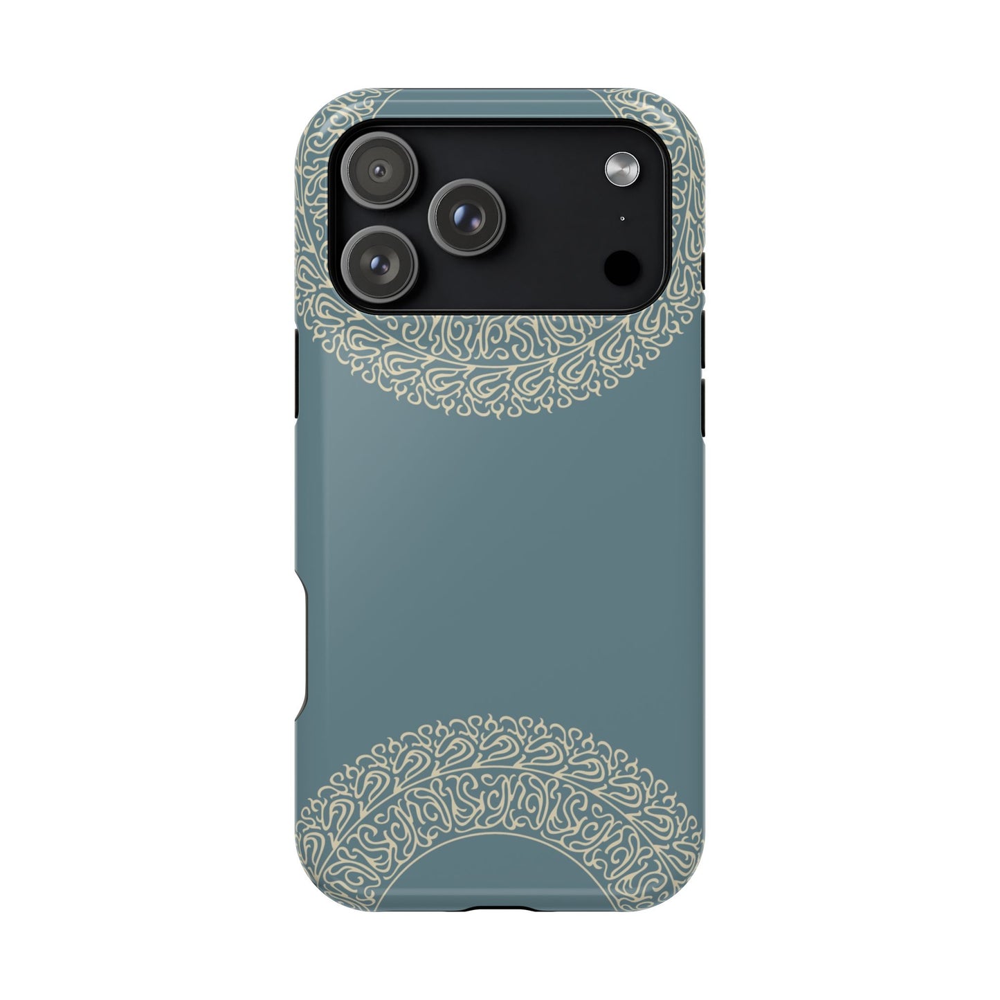 Beige geometric circle  Design - Iphone Magnetic Tough Case