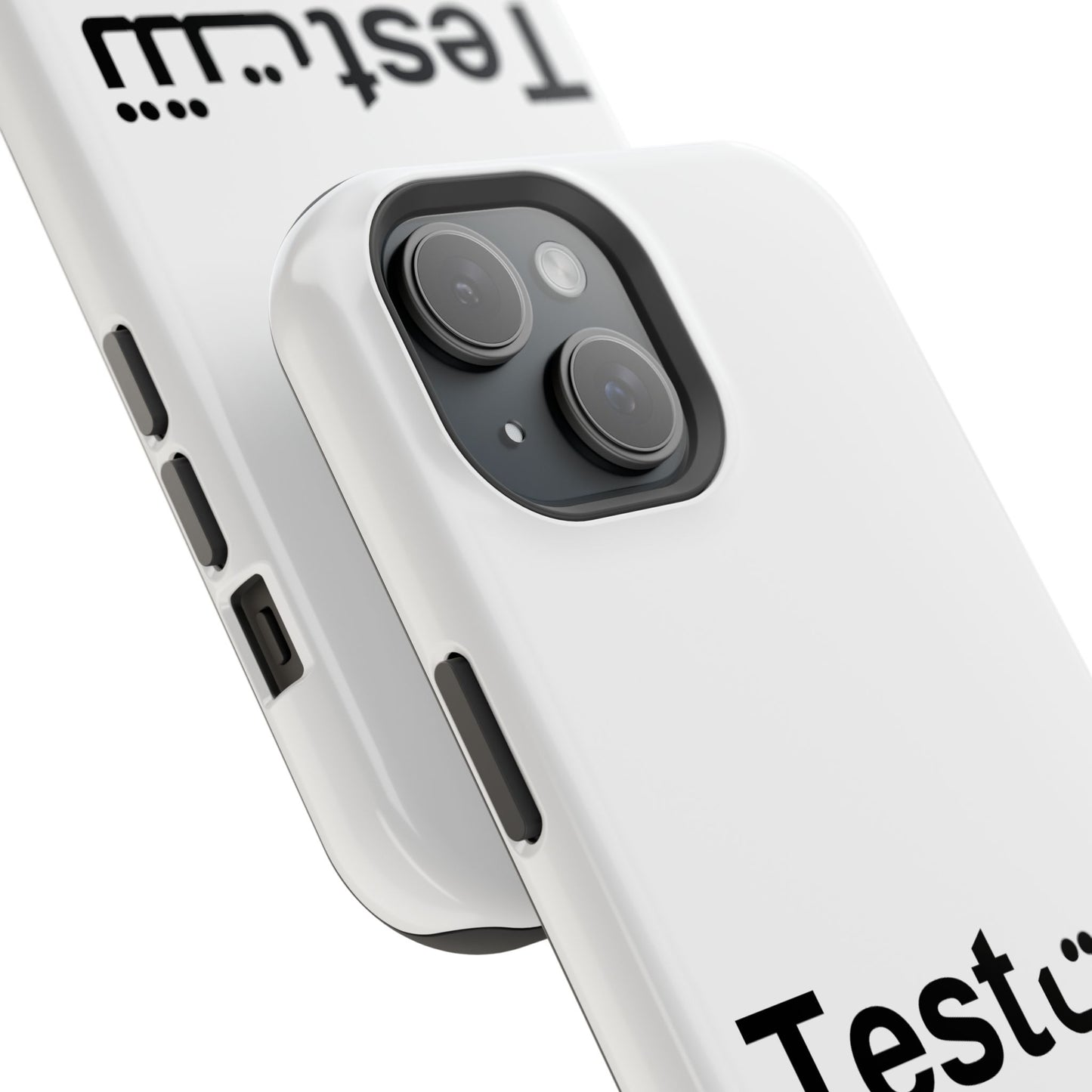 Magnetic Impact-Resistant Phone Case — Minimal "Test" Bilingual Design