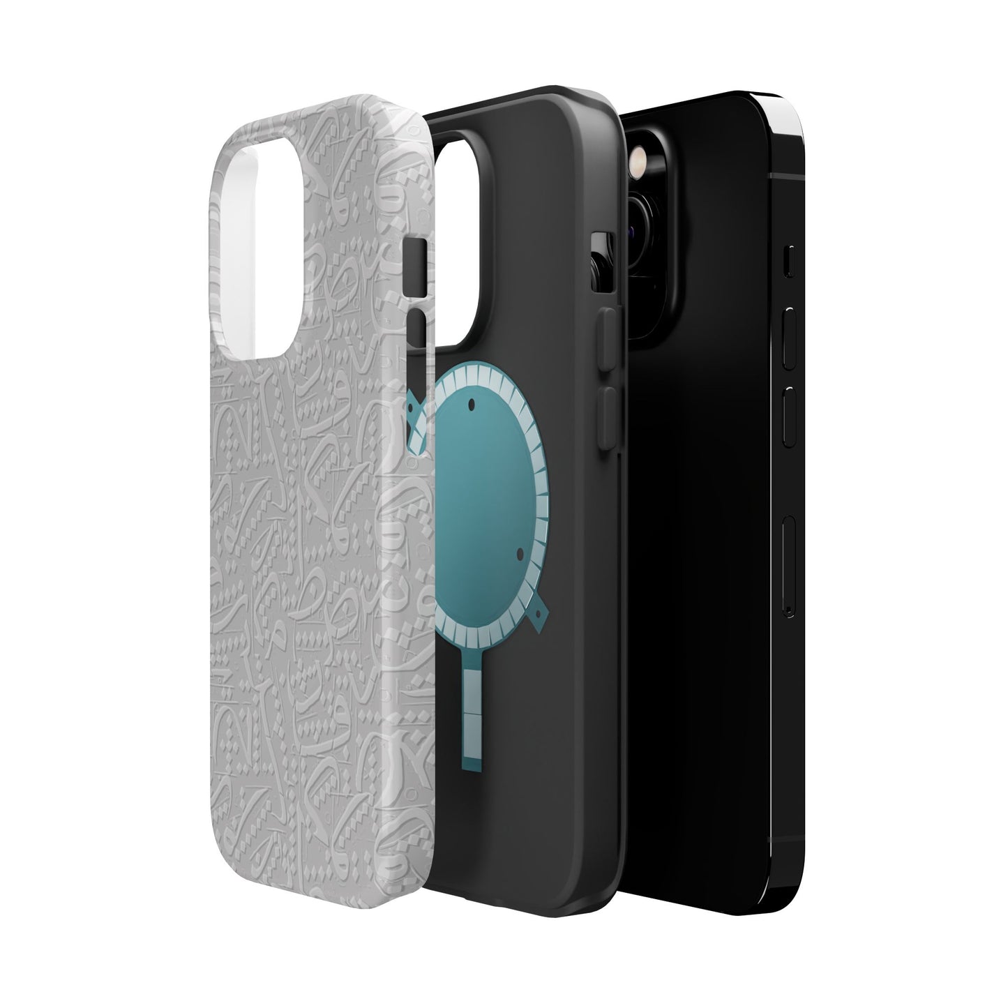 White Arabic calligraphy letters - Iphone Magnetic Tough Case