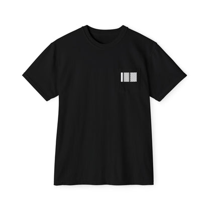 Hattah Black and White Stylish Graphic Pocket T-Shirt | Unisex| More Colors