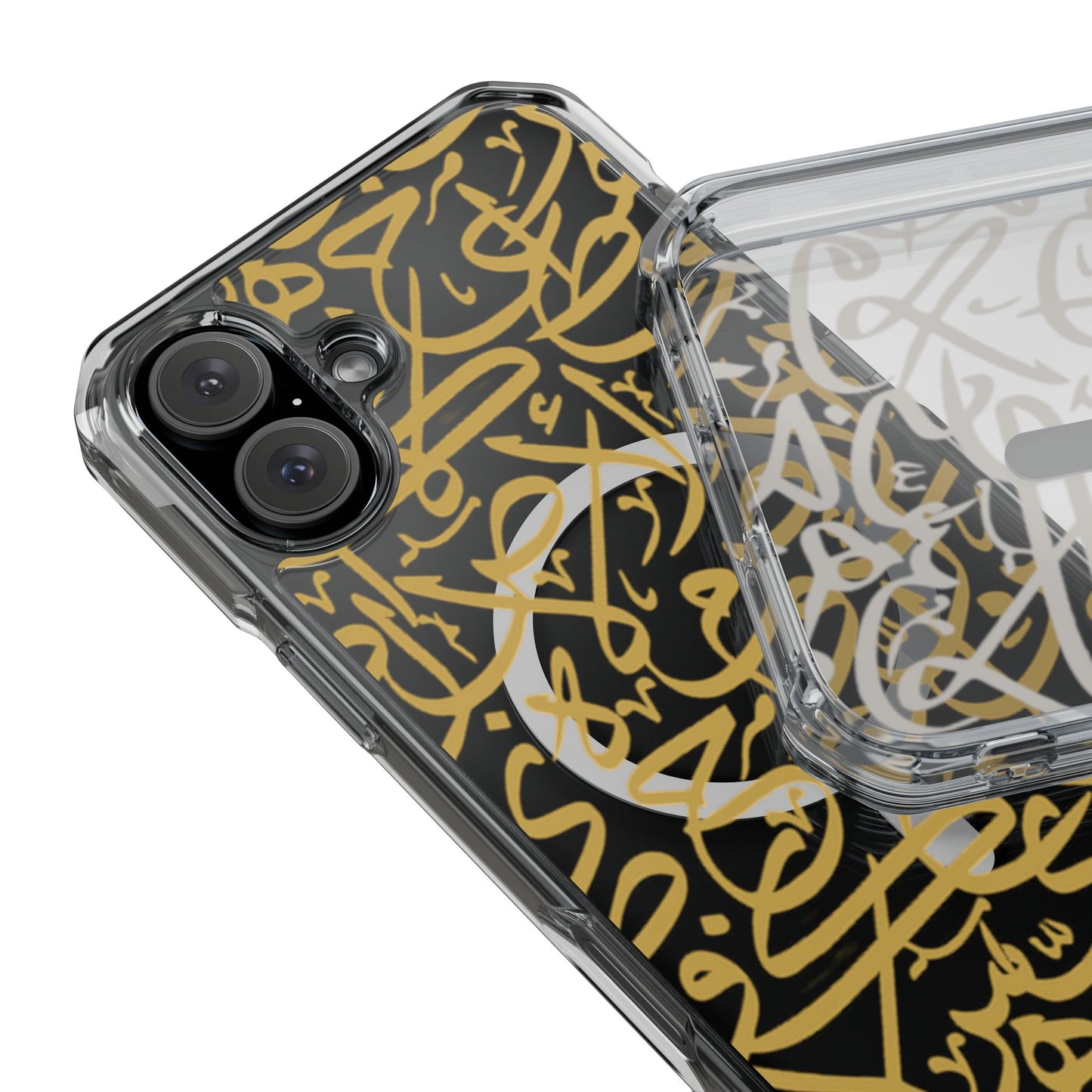 Golden Arabic calligraphy Letters  MagSafe Clear Phone Case