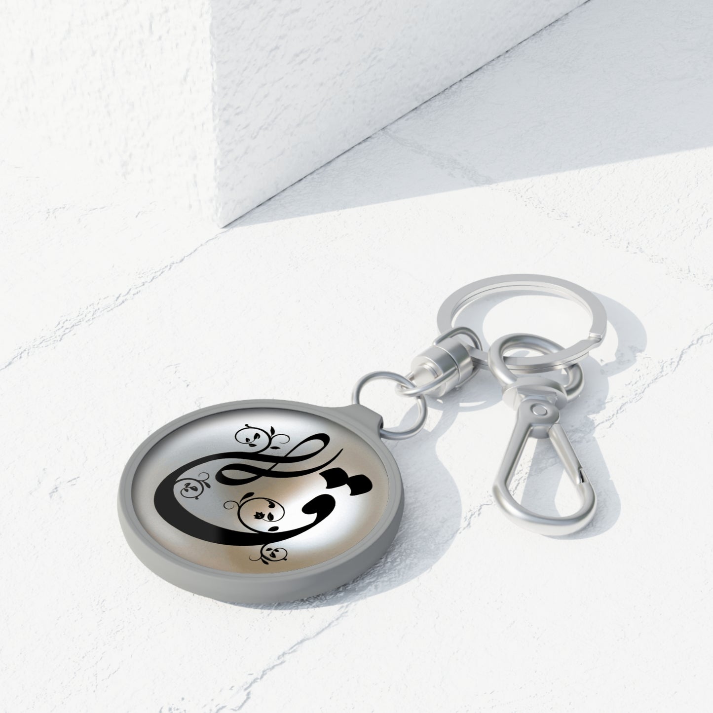 Qaf “Q” “ق“ Arabic monogram charm/ key ring - Perfect Gift