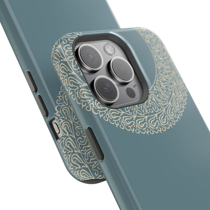 Beige geometric circle  Design - Iphone Magnetic Tough Case