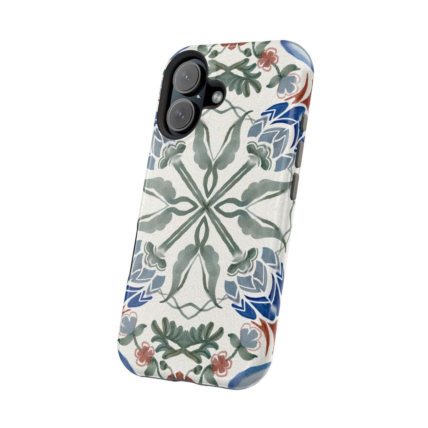 Blue flowers Iphone Magnetic Tough Cases