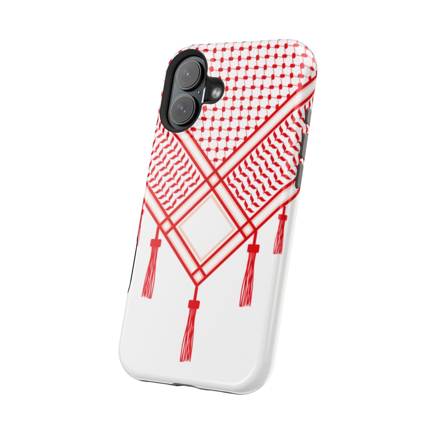 Red and White Shmagh Design Iphone Magnetic Tough Case