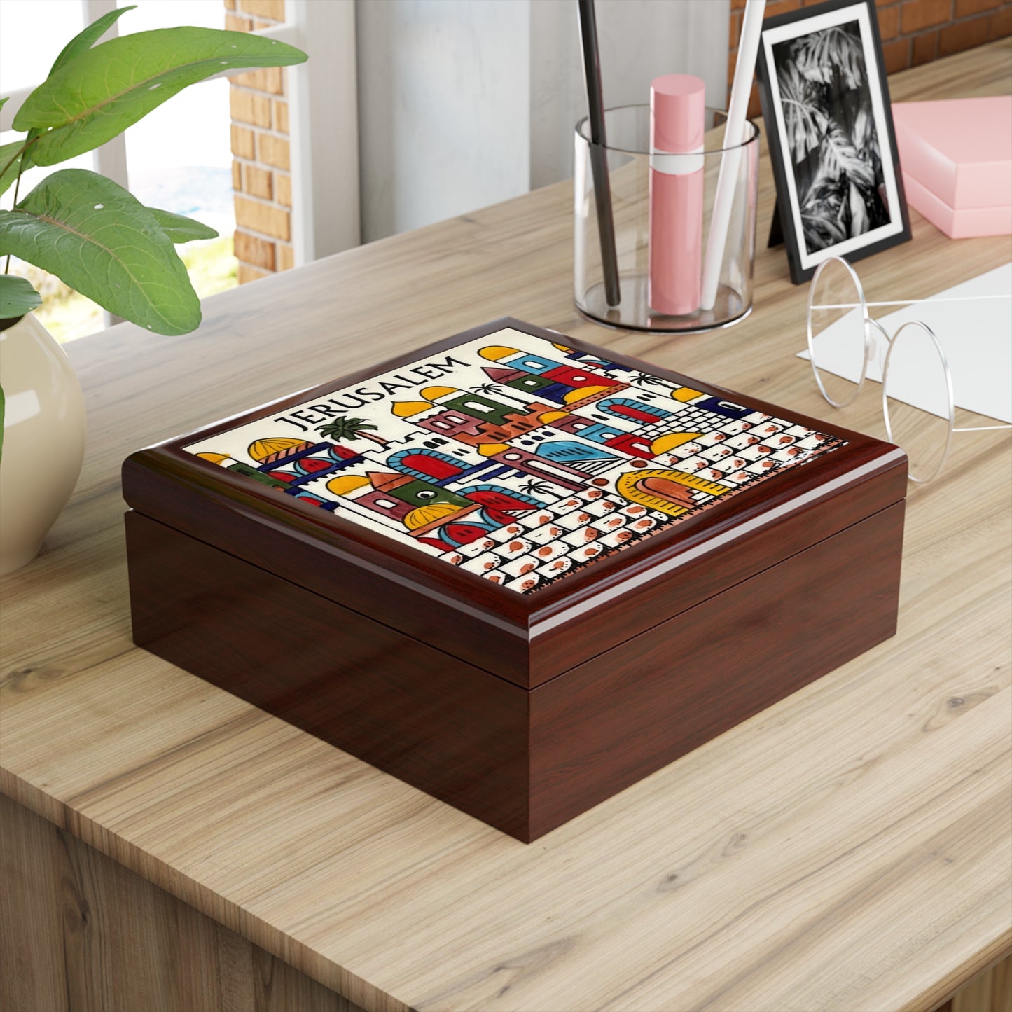 Jerusalem - Artistic Jewelry Box with Floral Design | Perfect Gift for Special Occasions