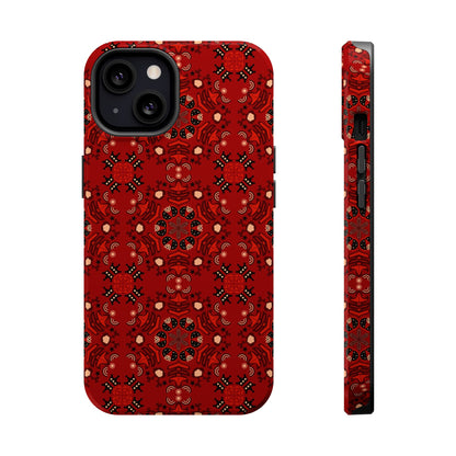Red geometric   Design - Iphone Magnetic Tough Case