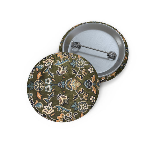 Rawdah Patterned Pin Buttons - Stylish, Unique Badges for Every Occasion