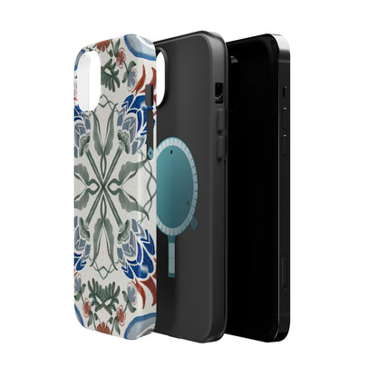 Blue flowers Iphone Magnetic Tough Cases