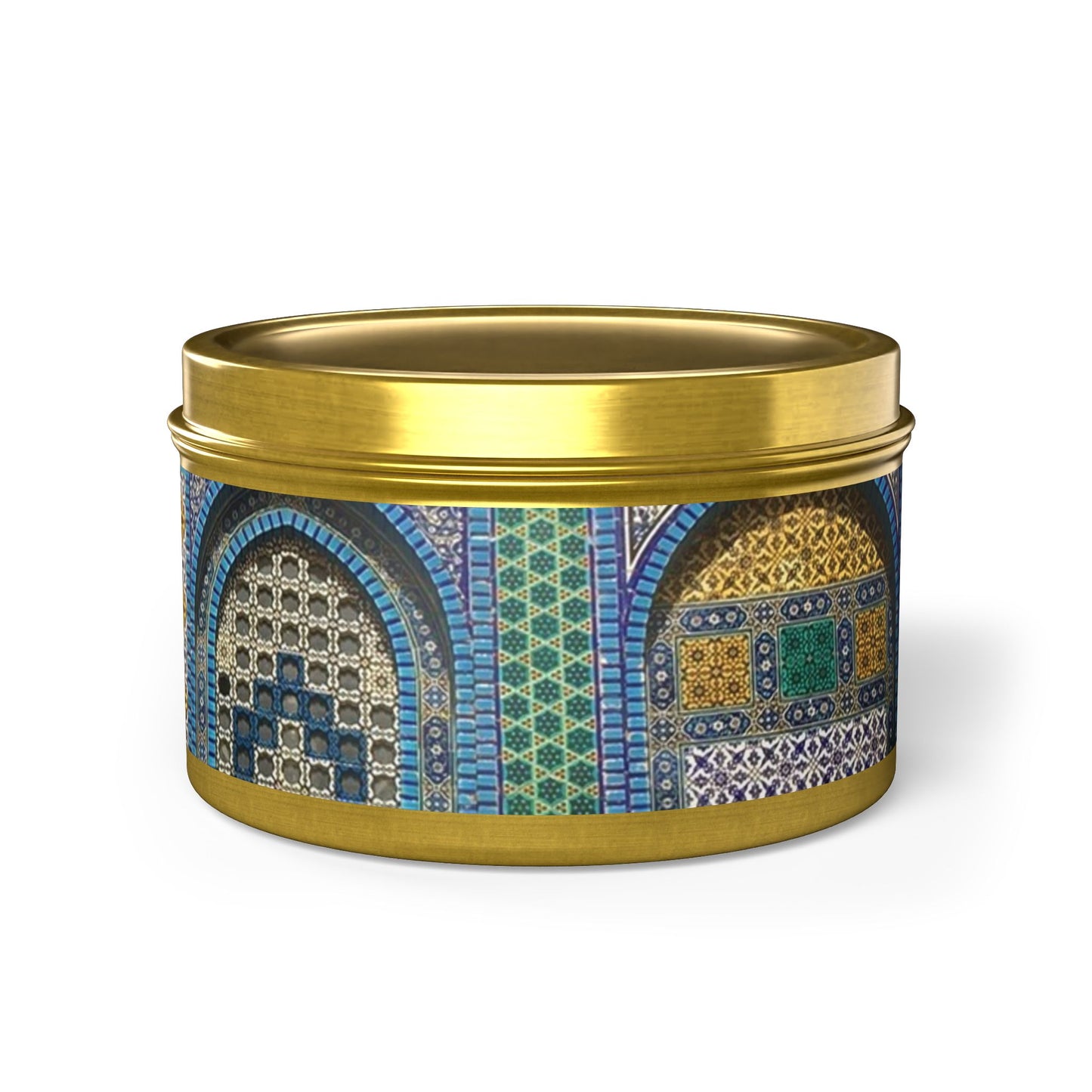 Aqsa Golden Tin Candles | Elegant Home Fragrance | Decorative Candle Gifts for All Occasions | Relaxing Aromatherapy