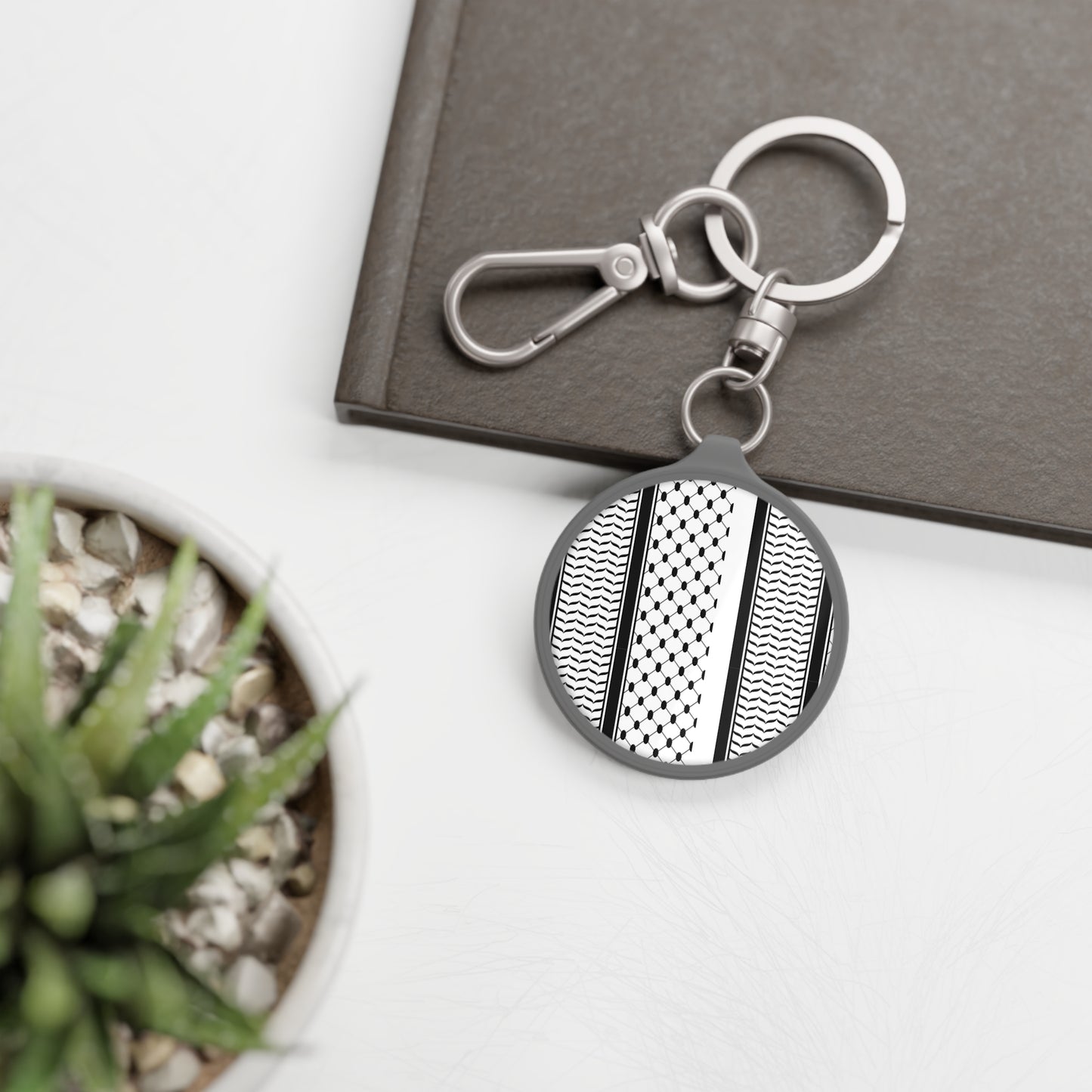 Black and White Kufie charm/ key ring - Perfect Gift