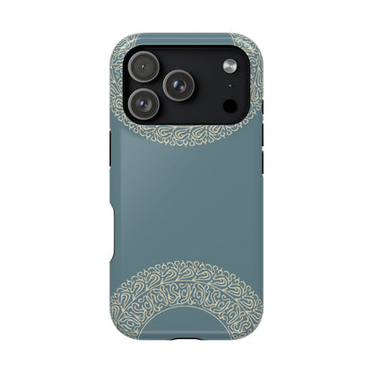 Beige geometric circle  Design - Iphone Magnetic Tough Case