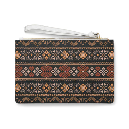 Tabriz Red Rose  Themed Clutch Bag, Stylish Purse