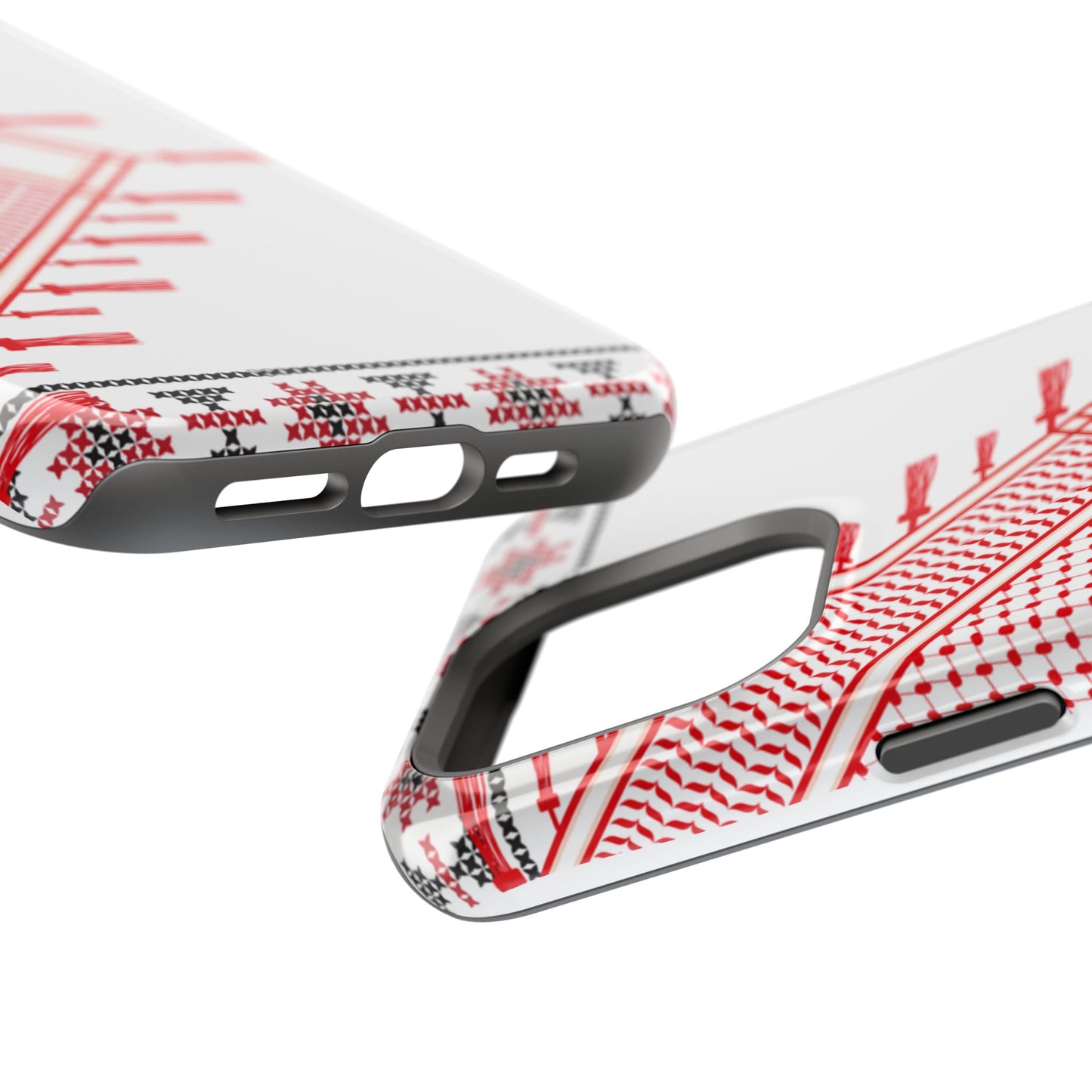 Red and White Hattah Design Iphone Magnetic Tough Case