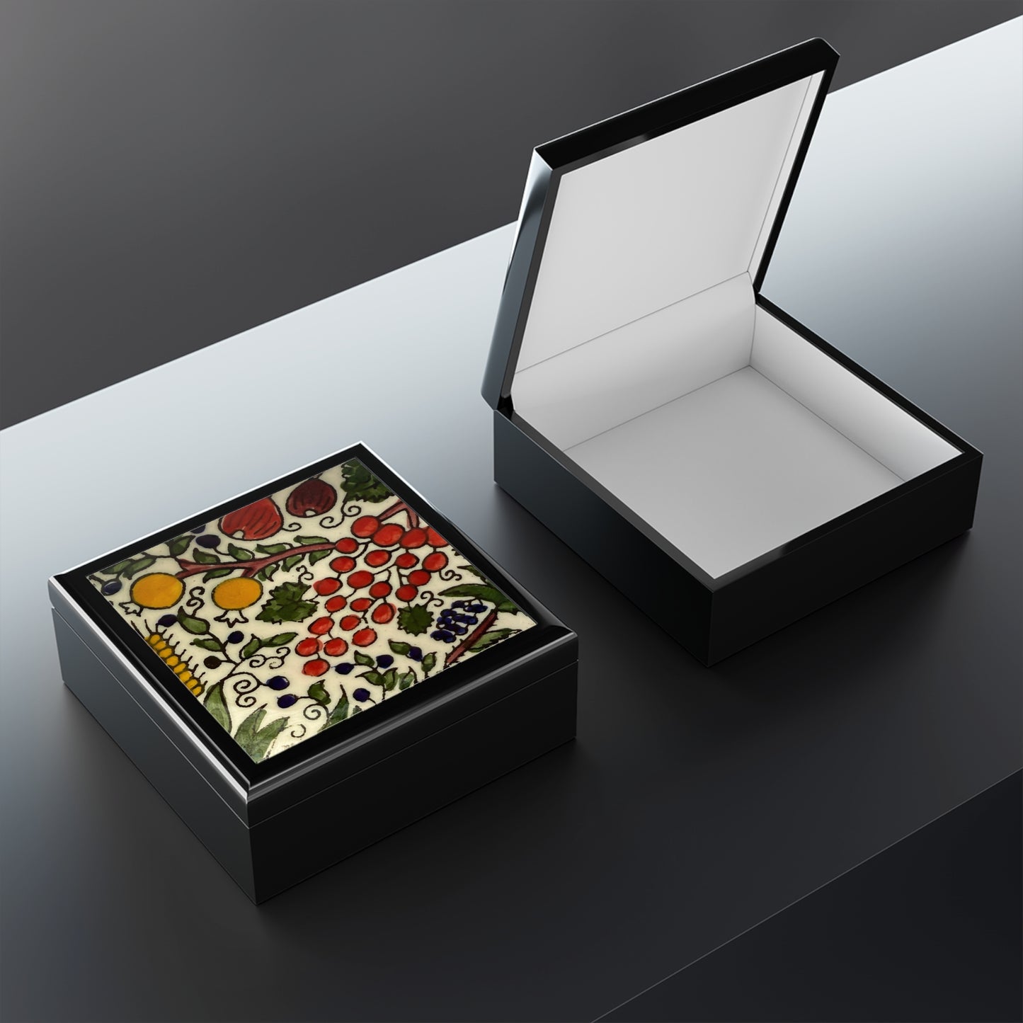 Jerusalem Fruits- Artistic Jewelry Box with Floral Design | Perfect Gift for Special Occasions