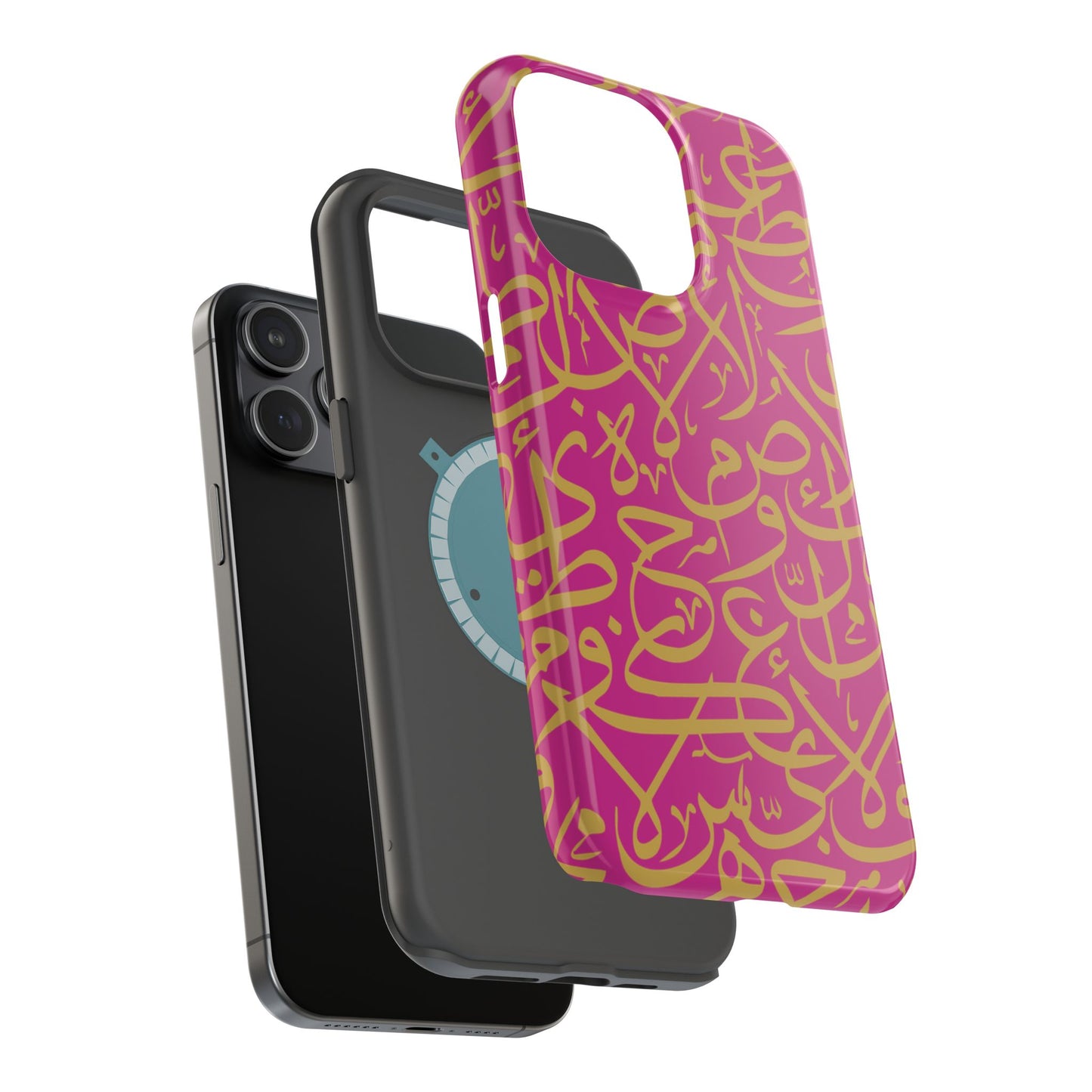 Pink and Gold Arabic Letters  Iphone Magnetic Tough Cases