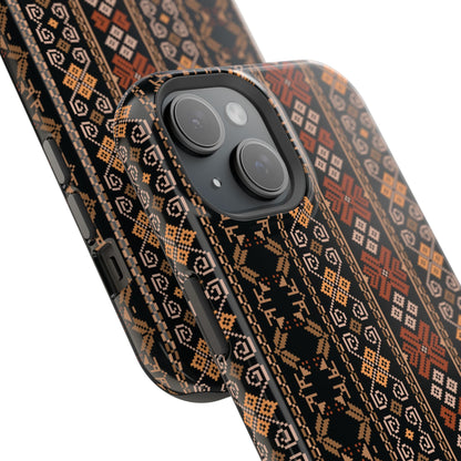 Floral Tatriz geometric Design - Iphone Magnetic Tough Case
