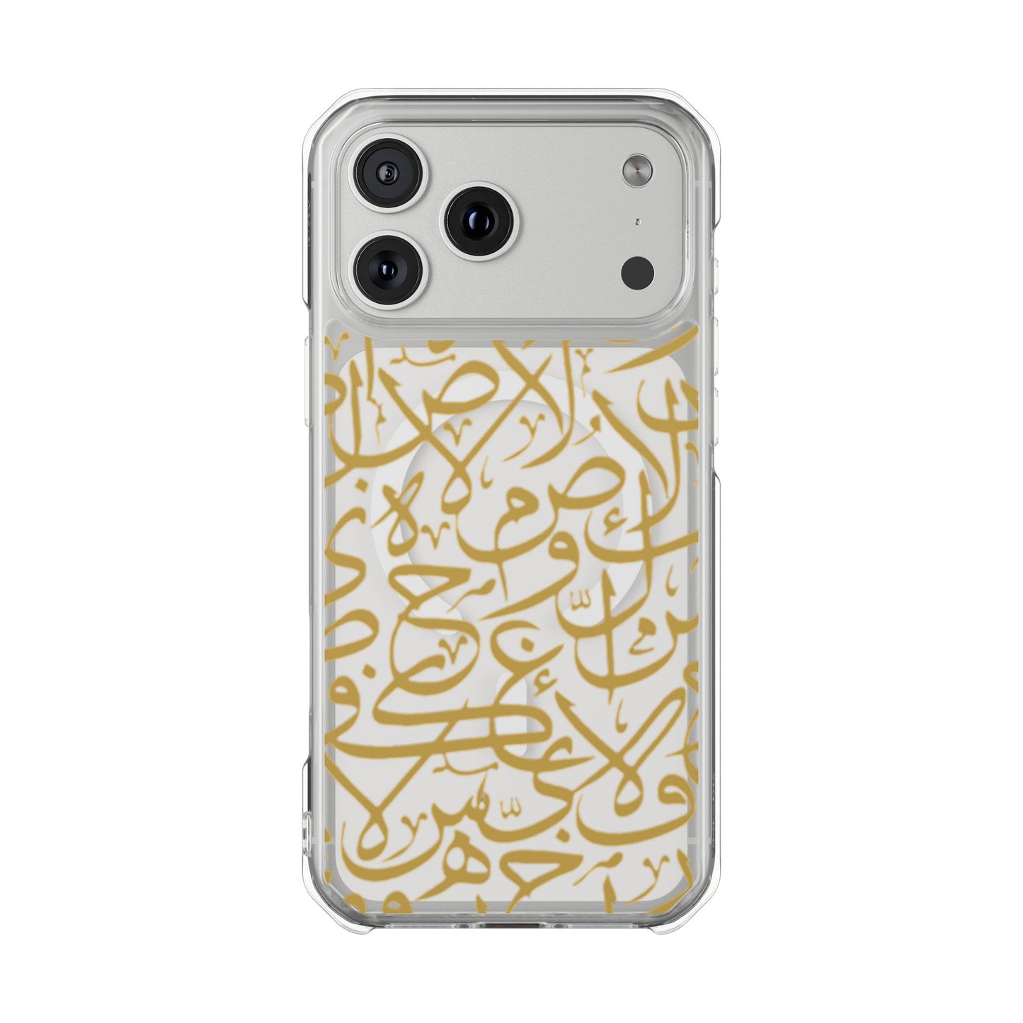Golden Arabic calligraphy Letters  MagSafe Clear Phone Case