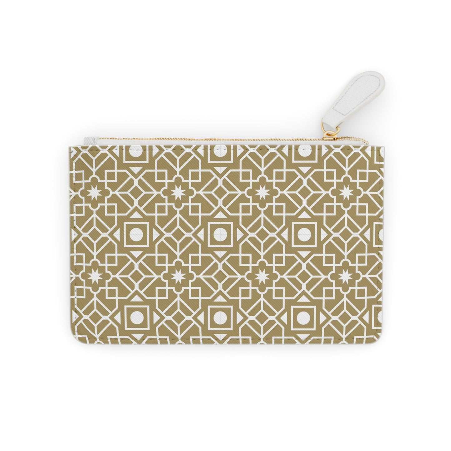 Beige and gold geometric  designs  Mini Clutch Bag