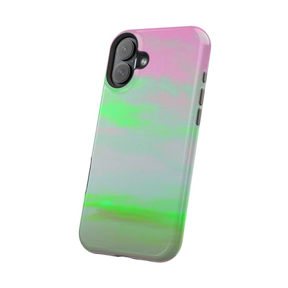 Green and pink sky  Design - Iphone Magnetic Tough Case
