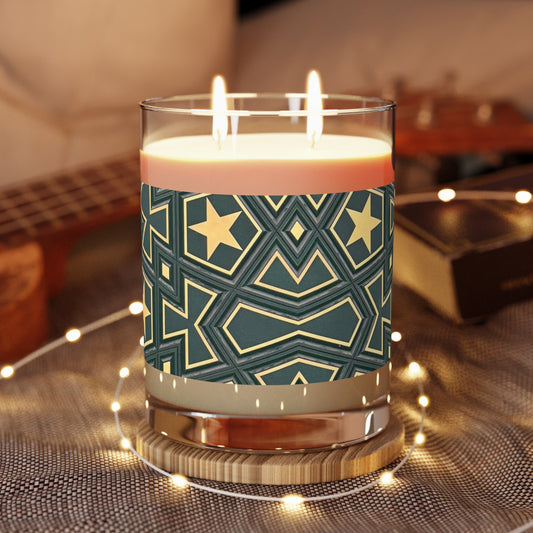 Masjid Al Haram Elegant Geometric Scented Candle - 11oz Soy Wax, Perfect for Home Decor & Gifts
