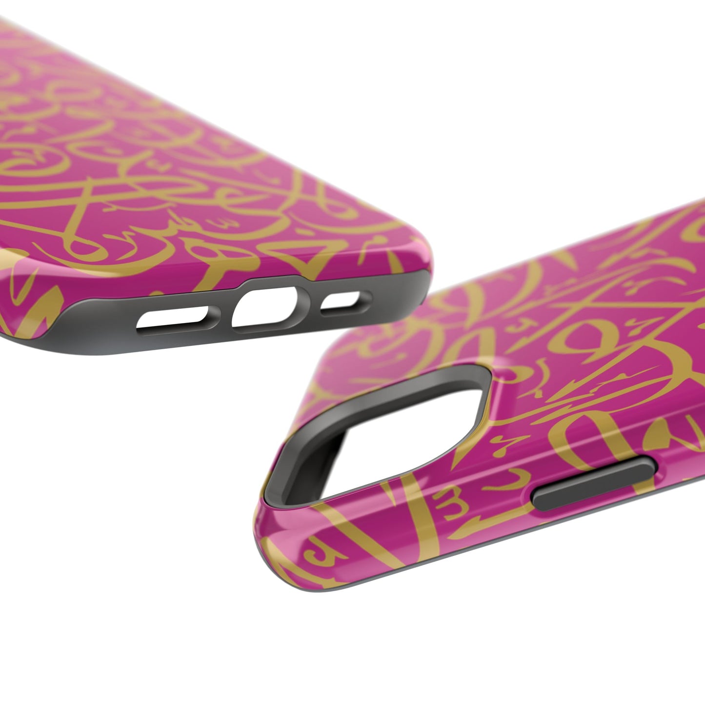 Pink and Gold Arabic Letters  Iphone Magnetic Tough Cases