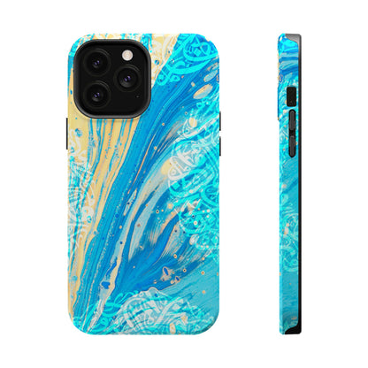 Arabic splash of Blue- Iphone Magnetic Tough Case