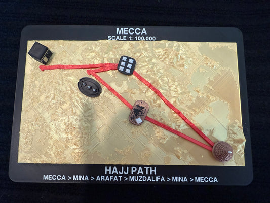Hajj Journey Path - 3D printed map of Hajj Landmarks