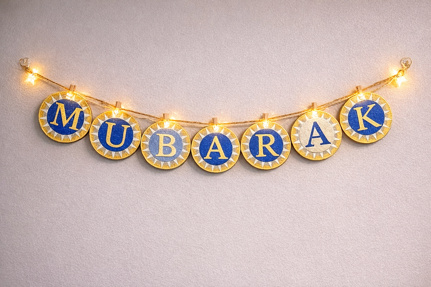 MUBARAK 3D printed banner