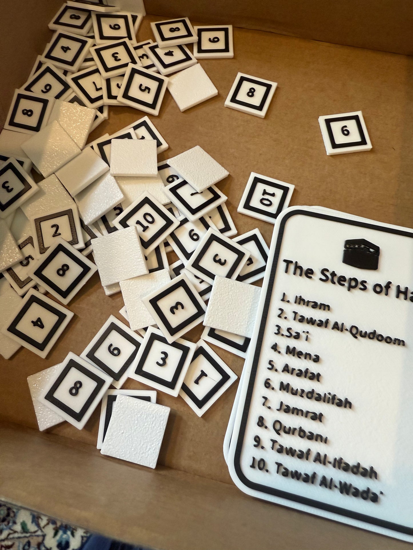 Hajj 3D Play and Learn Set - 30+ pcs, Including 10 Hajj landmarks, Labels, Numbers, and a mat