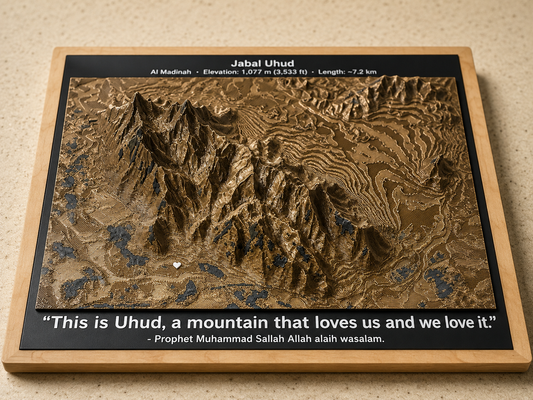 Jabal Uhud 3D Topographic Map