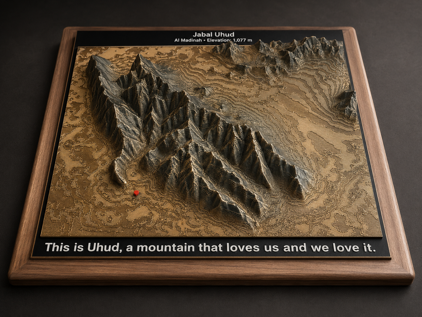 Jabal Uhud 3D Topographic Map