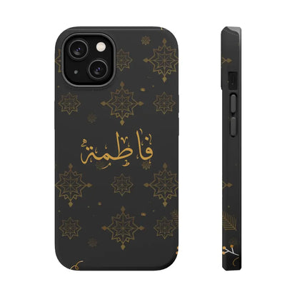 Personalized Arabic Calligraphy - Iphone Magnetic Impact-Resistant Phone Case - Golden Snowflake Design iPhone 14